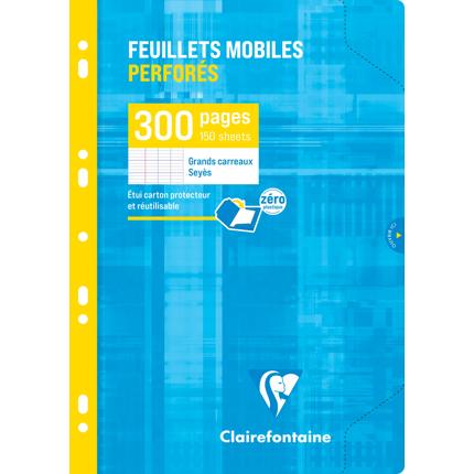 Feuilles mobiles Clairefontaine A4 grands carreaux 300 pages