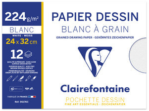 Papier dessin à Grain  24x32cm - 224g