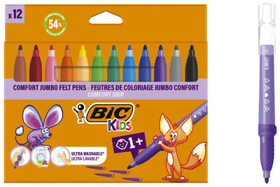 Feutres BIC Jumbo Etui de 12