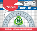 Rapporteur Maped 180 degrés, 12 cm en plastique