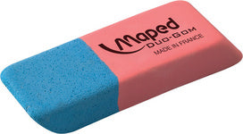 Gomme Maped en caoutchouc Duo-Gom, medium, bleu/rouge
