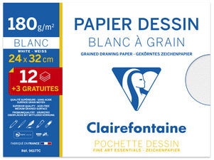 Papier dessin à Grain  24x32cm - 180g