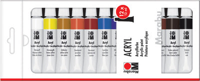 Peinture acrylique, 12 tubes