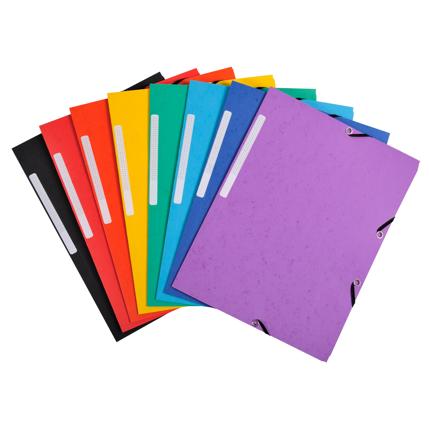 LOT de 10 Chemises à élastique 3 rabats A4