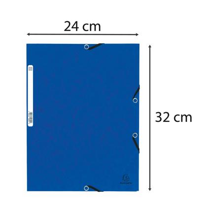 LOT de 10 Chemises à élastique 3 rabats A4