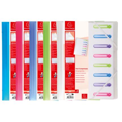 Trieur polypropylène 3 rabats Chromaline 8 compartiments