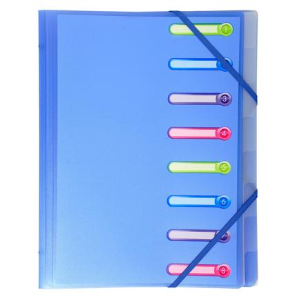 Trieur polypropylène 3 rabats Chromaline 8 compartiments