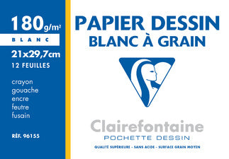 Papier dessin à Grain  A4 - 180g