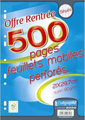 Feuilles simples A4 grands carreaux 500 pages