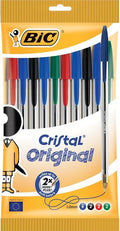 Stylo à bille Cristal BIC Original, boîte de 20 assortis