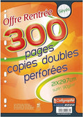 Copies doubles A4 grands carreaux 300 pages