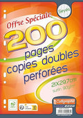 Copies doubles A4 grands carreaux 200 pages