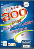 Feuilles simples A4 grands carreaux 200 pages