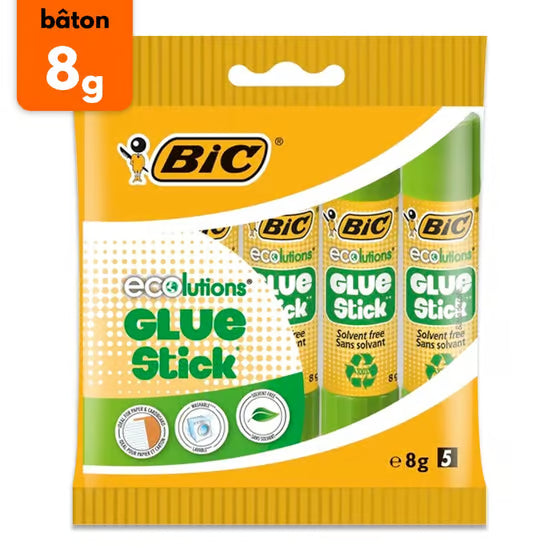 Destockage Lot de 5 tubes de colle BIC 8gr