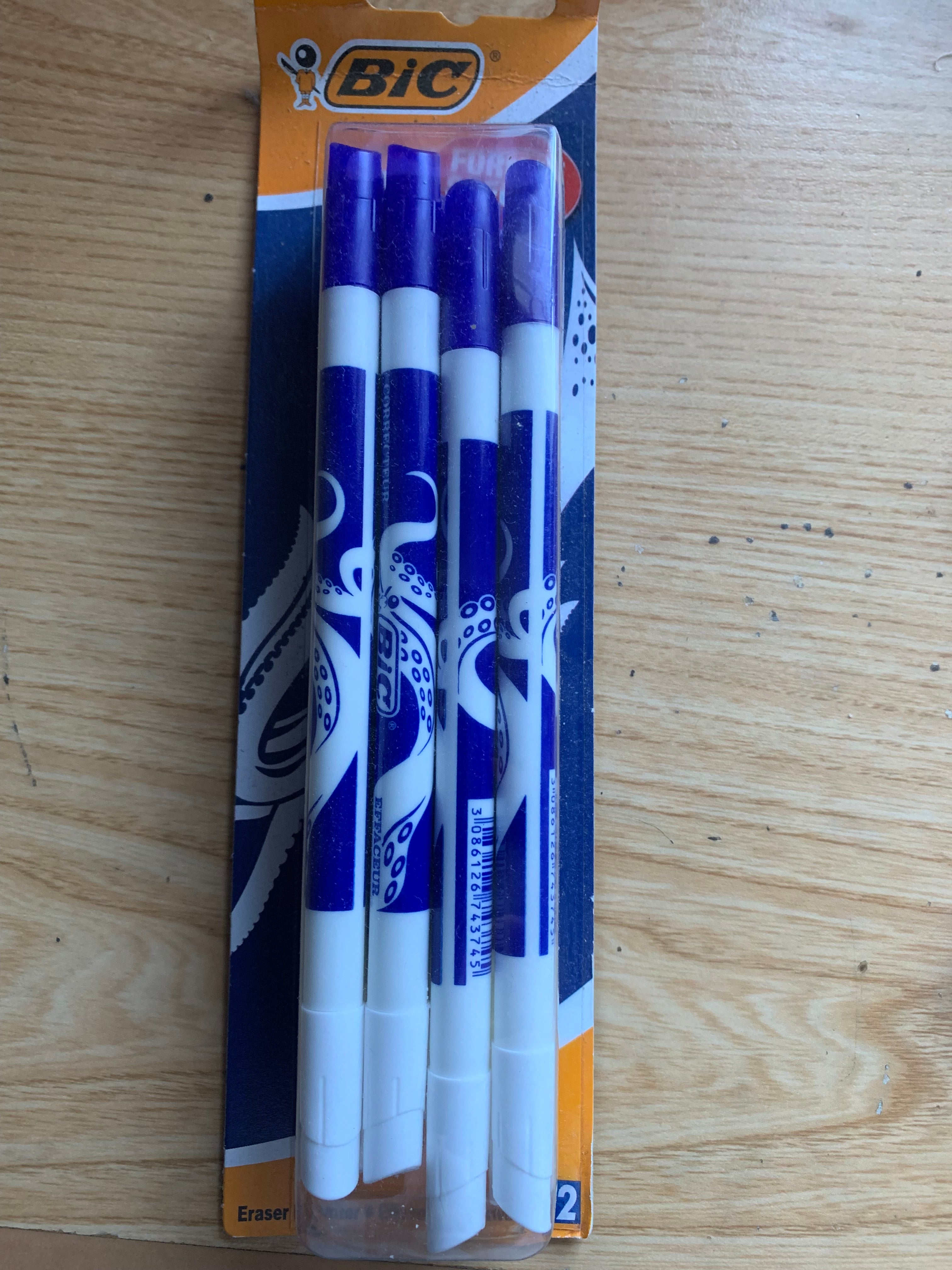 LOT de 12 Effaceurs BIC
