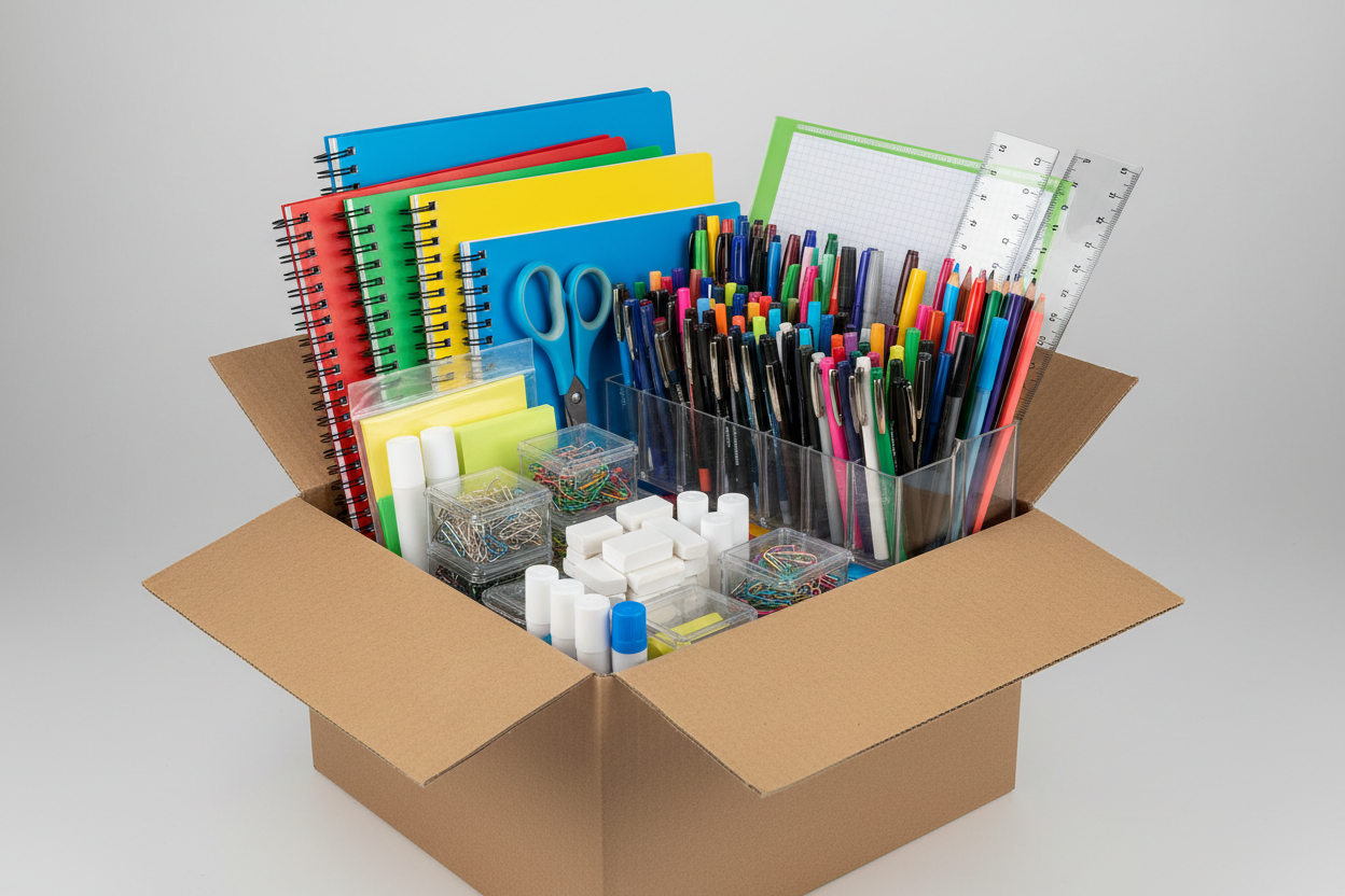 Carton de fournitures