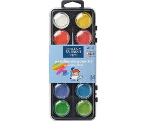Pastilles de Gouache Lefranc Bourgeois, boîte de 12